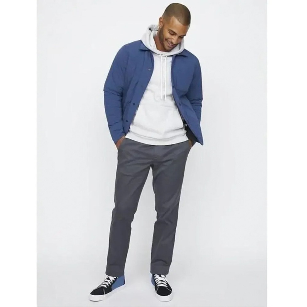 Hill City Everyday Pant Athletic Gun Powder Grey Chino Trousers 38x32 372292-01
